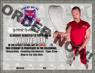 ADT 6TH KYU WHITE BELT CERTIFICATE
