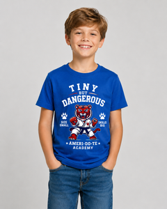Kids Tee — "Tiny But Dangerous" Martial Arts Tiger Design