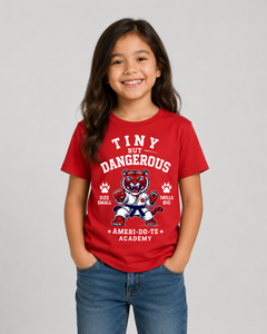 Kids Tee — "Tiny But Dangerous" Martial Arts Tiger Design