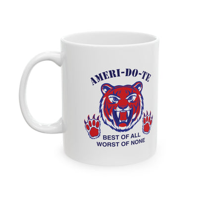 Ameri-Do-Te Tiger Logo Ceramic Mug — Vintage Martial Arts Coffee Cup (11oz & 15oz)