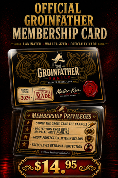 Official GroinFather Family Membership Card