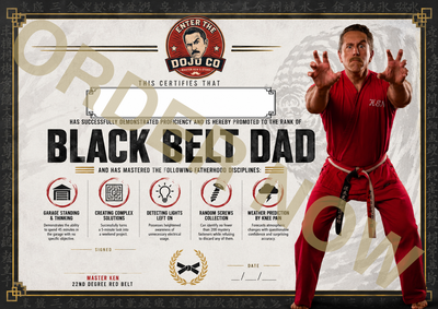 Black Belt DAD Certificate
